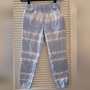 Blank NYC - Blue & White The Rivington 100% Cotton Tie-Dye High Rise Jeans